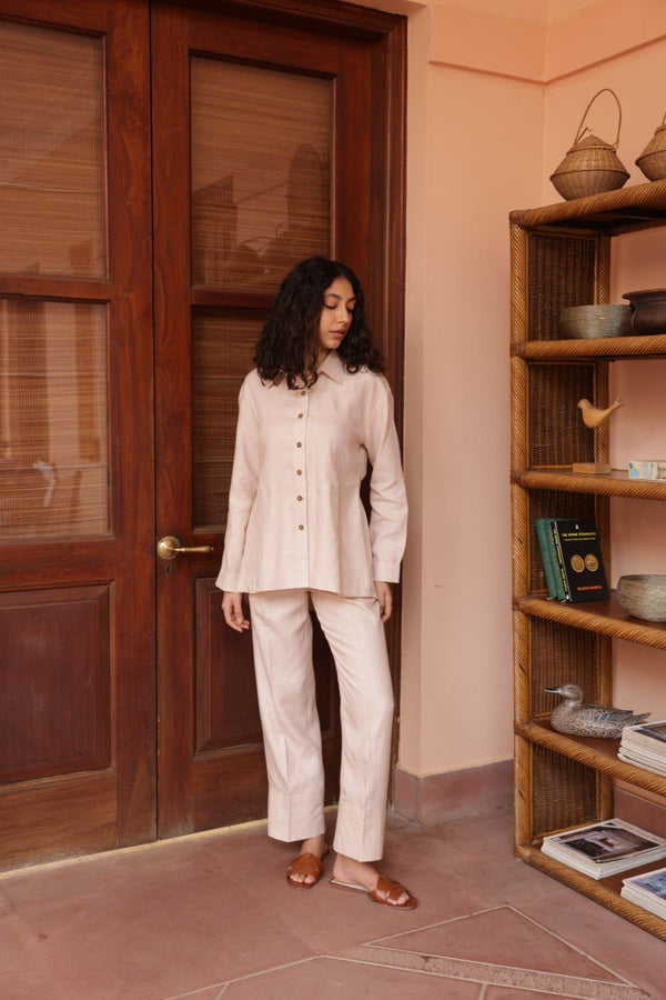 100% Straight Pants - Beige
