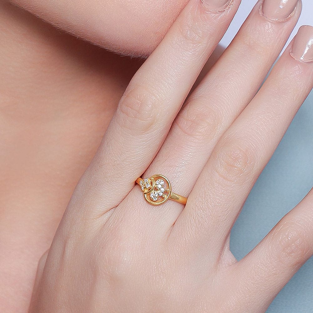 92.5 silver zircon luna twist ring