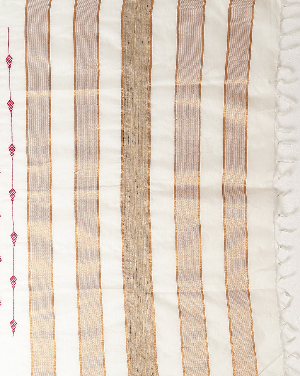 Dazzling Eri Tussar Silk Embroidered Cream Saree
