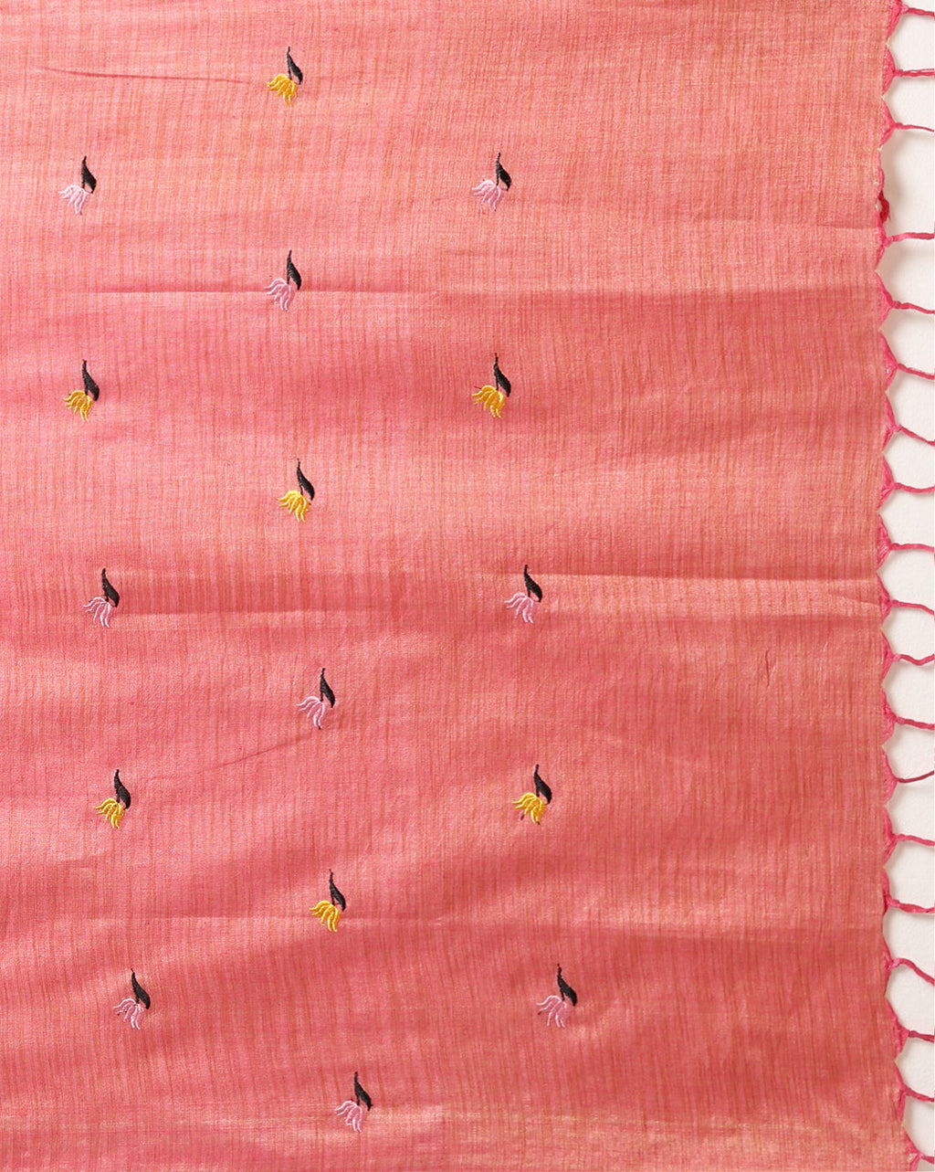 Embroidered Serene Khadi Cotton Peach Suit Piece