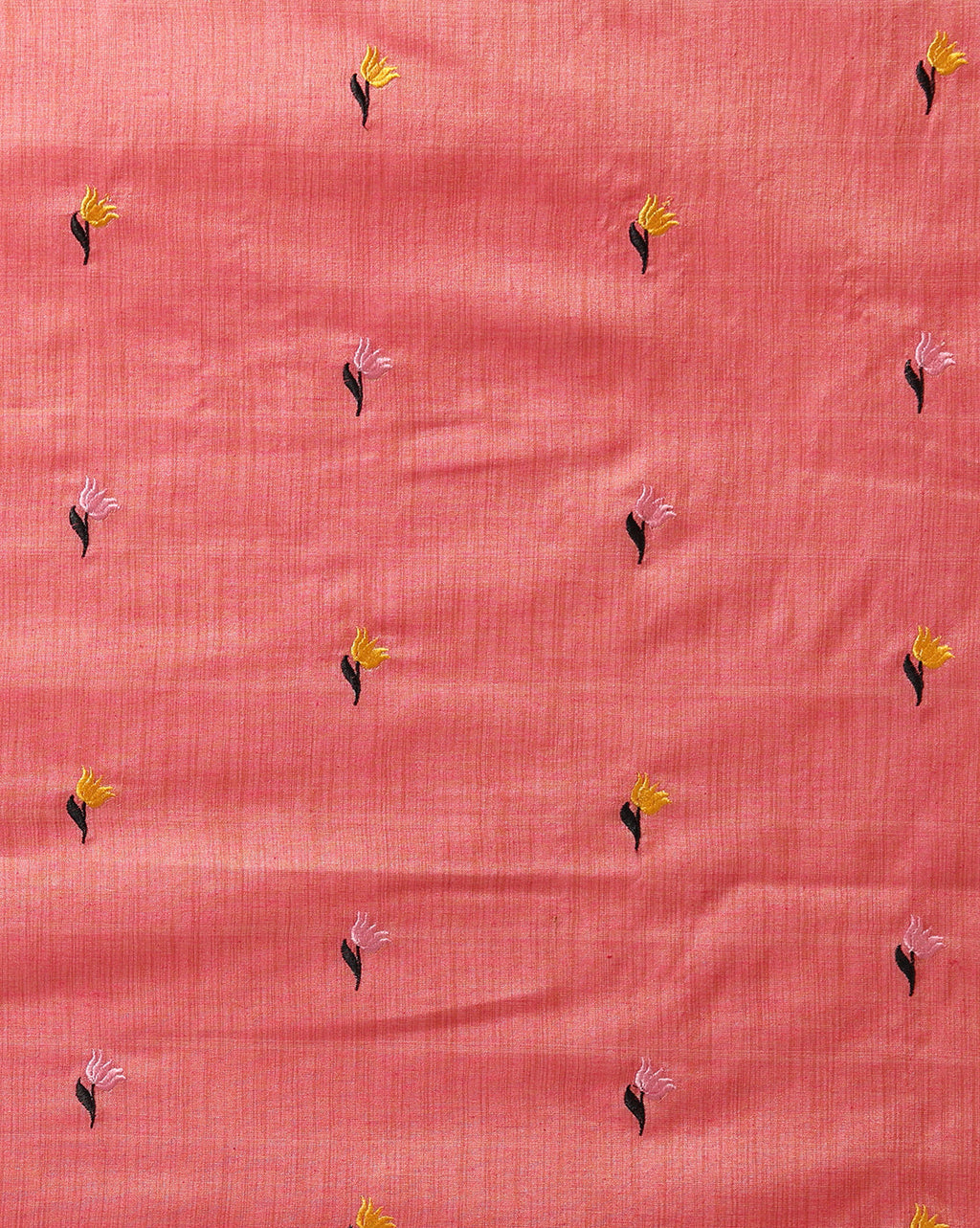 Embroidered Serene Khadi Cotton Peach Suit Piece