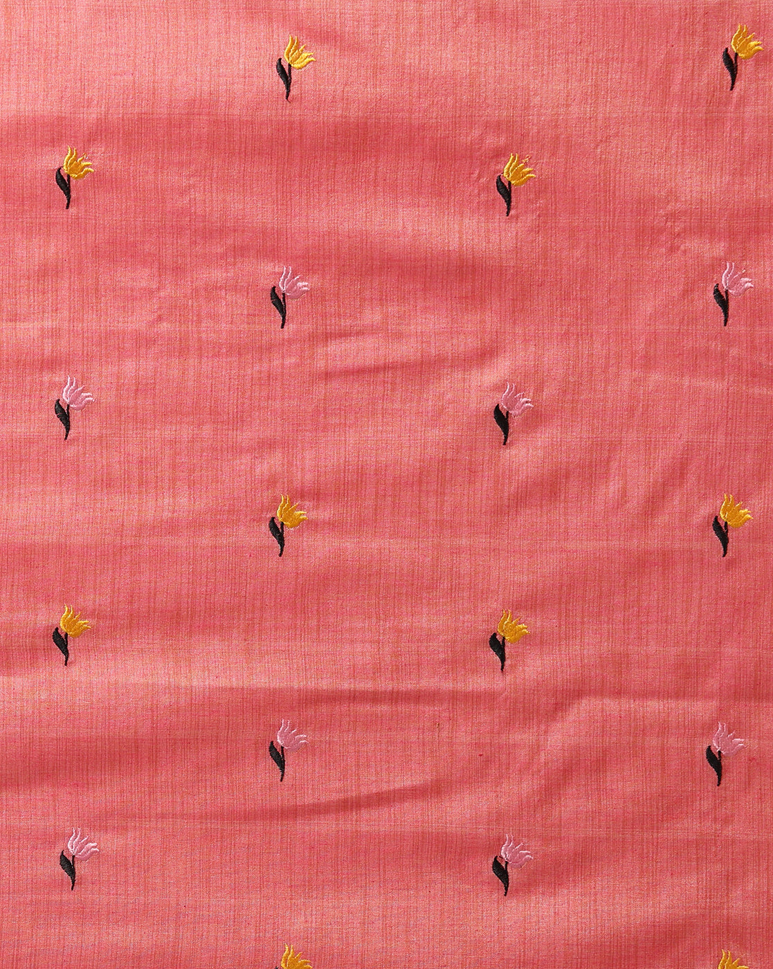 Embroidered Serene Khadi Cotton Peach Suit Piece