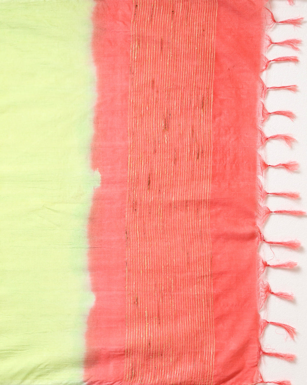 Handdyed Katan Silk Red & Green Contrast Suit