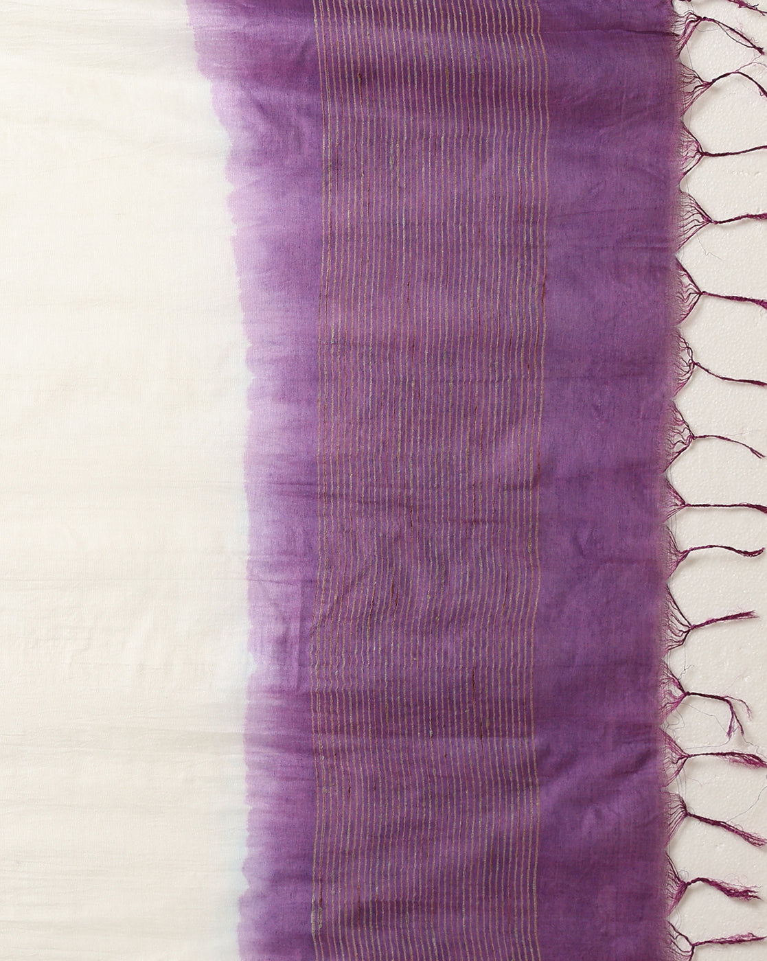 Handdyed Katan Silk Beige & Violet Contrast Suit