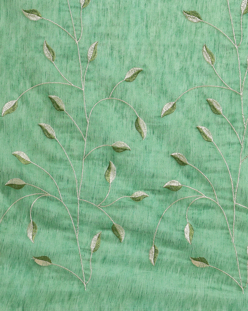 Alluring Eri Tussar Silk Embroidered Green Saree