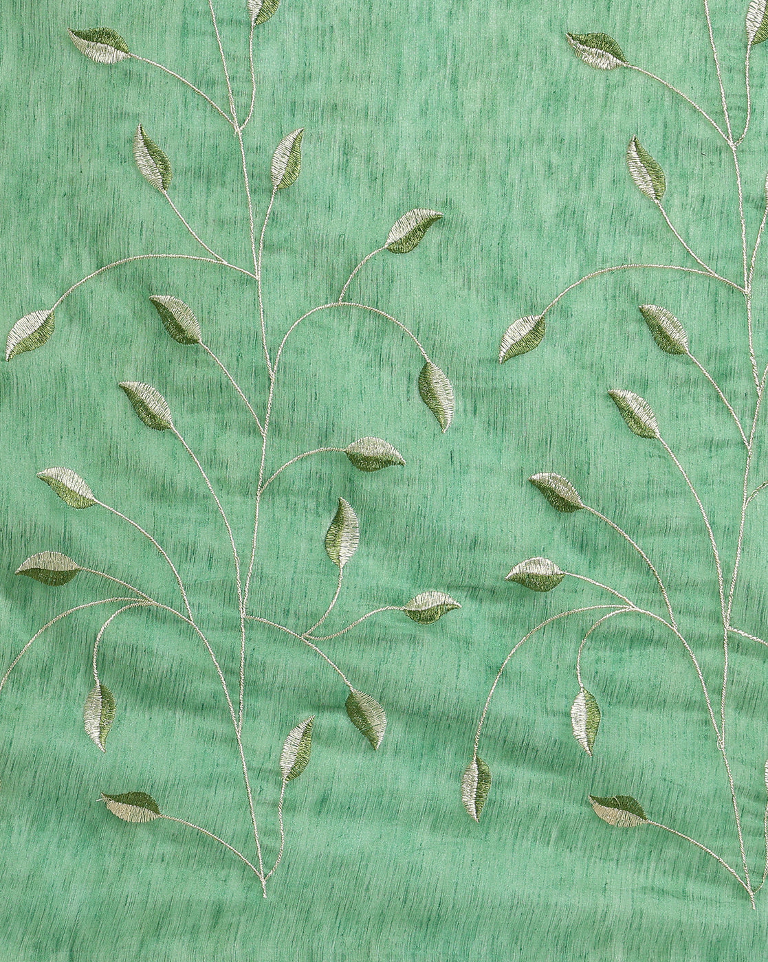 Alluring Eri Tussar Silk Embroidered Green Saree