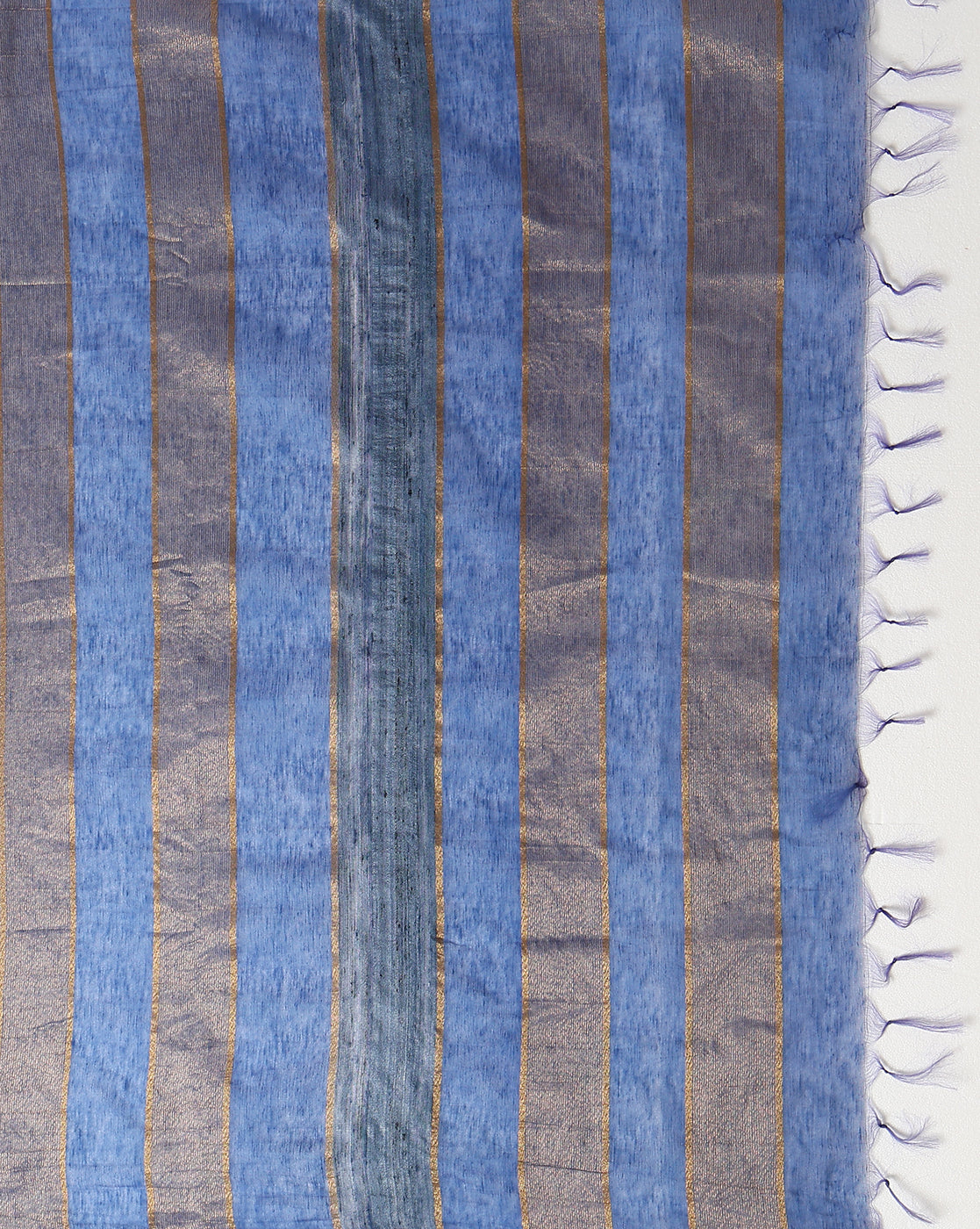 Stunning Eri Tussar Silk Embroidered Purple Saree