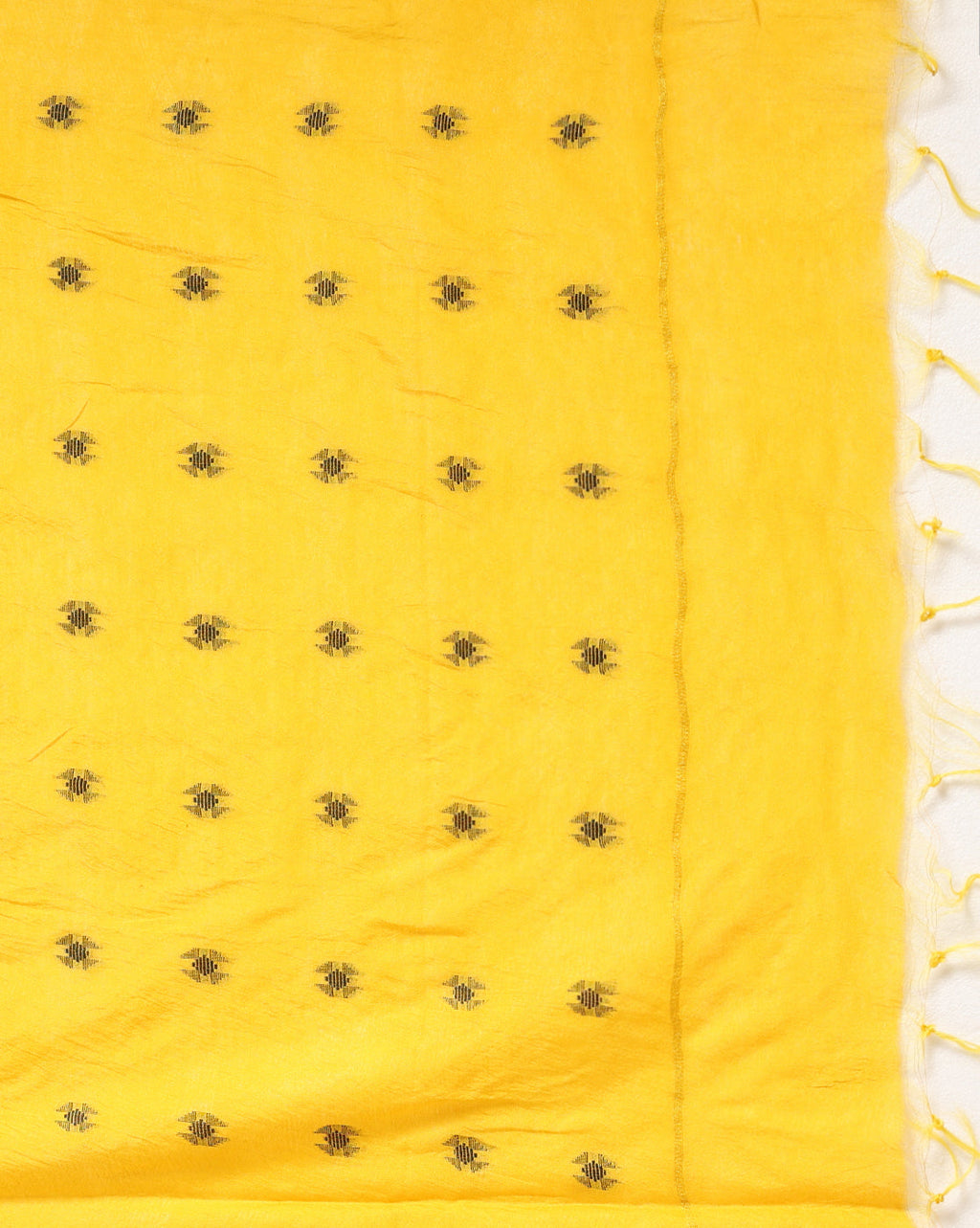 Katan Silk Expressive Handcrafted Yellow Suit