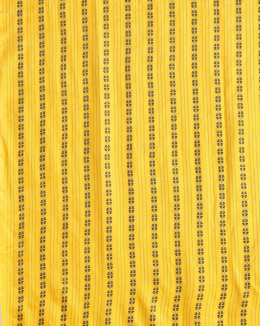 Katan Silk Expressive Handcrafted Yellow Suit