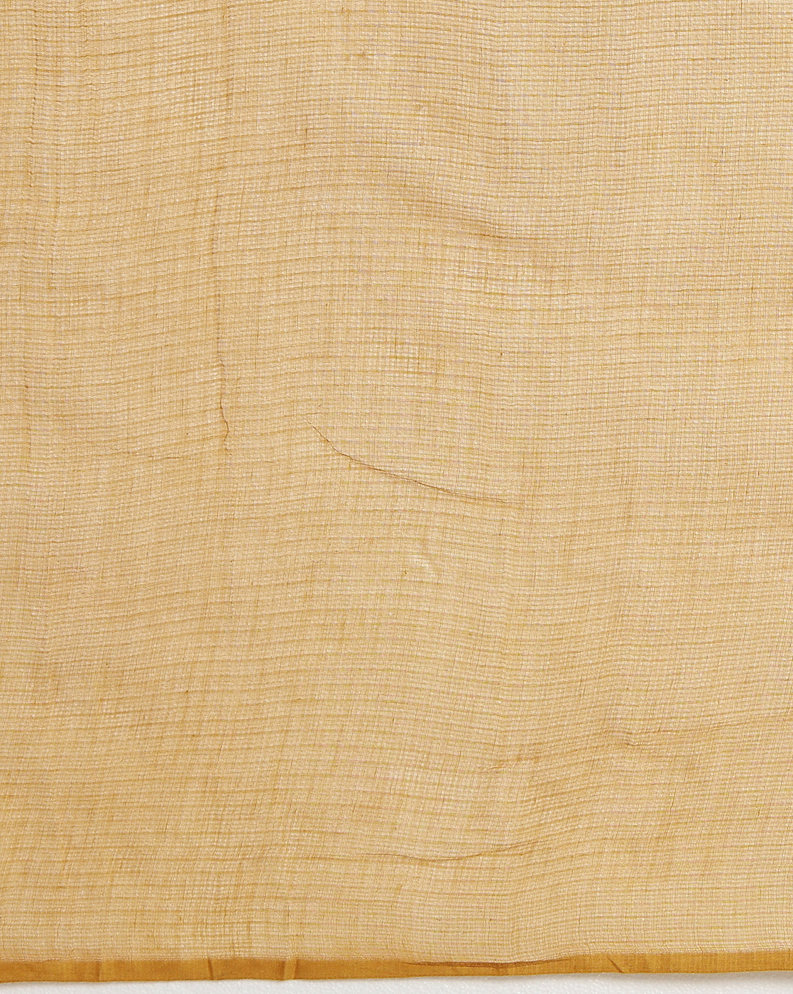 Golden Cotton Kota Doria Mustard Saree Handcrafted