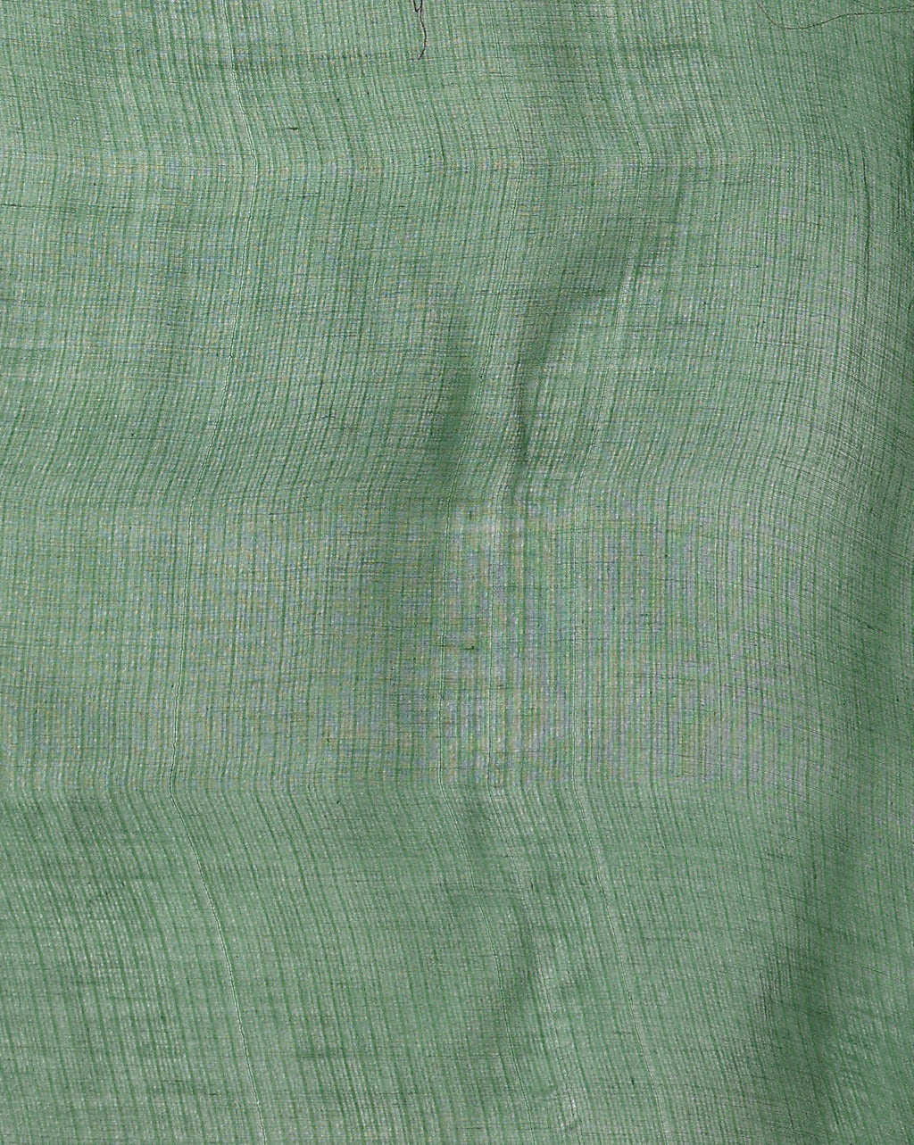 Forest Cotton Kota Doria Green Saree Handcrafted