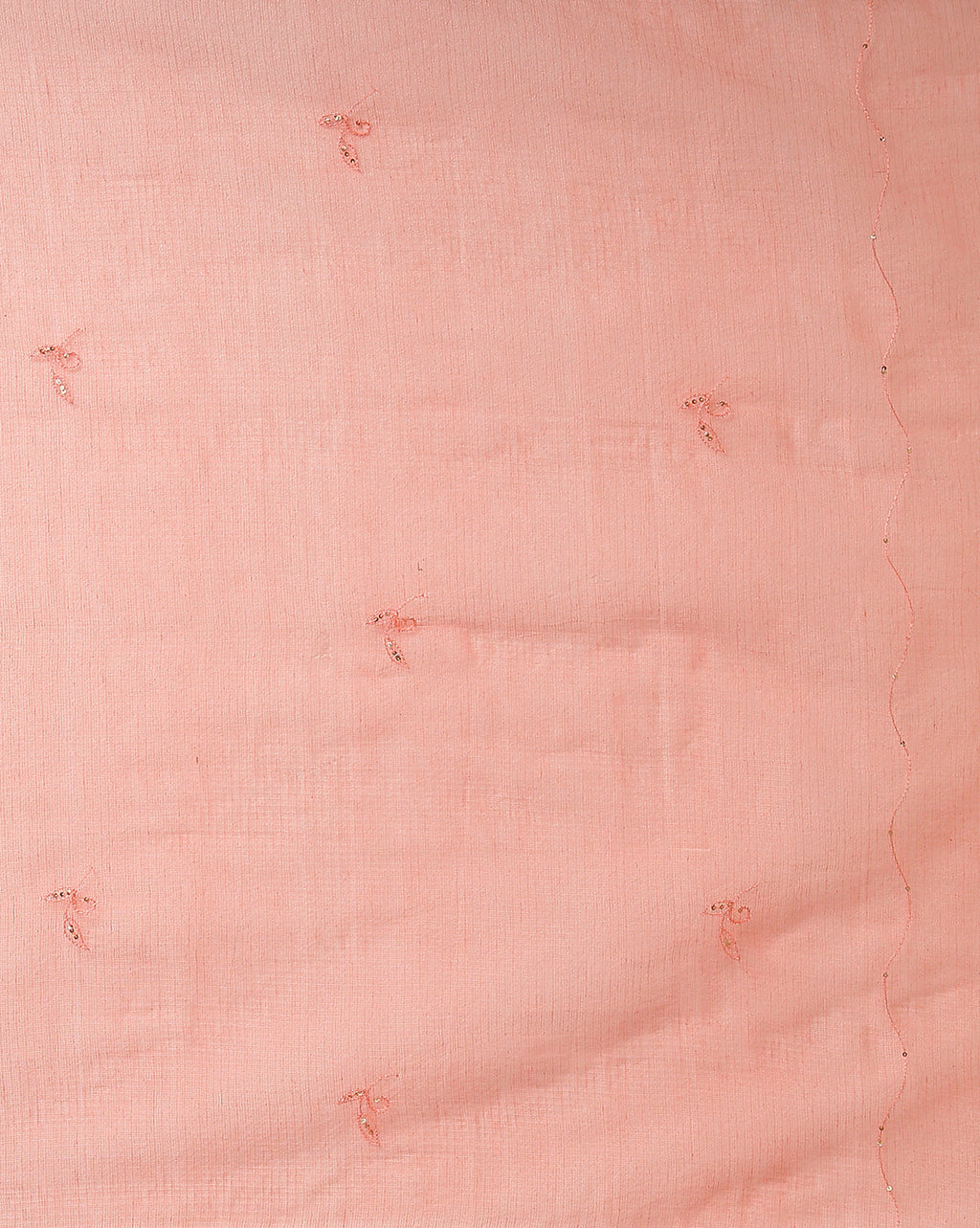 Brilliant Kota Doria Pink Suit Material Embroidered