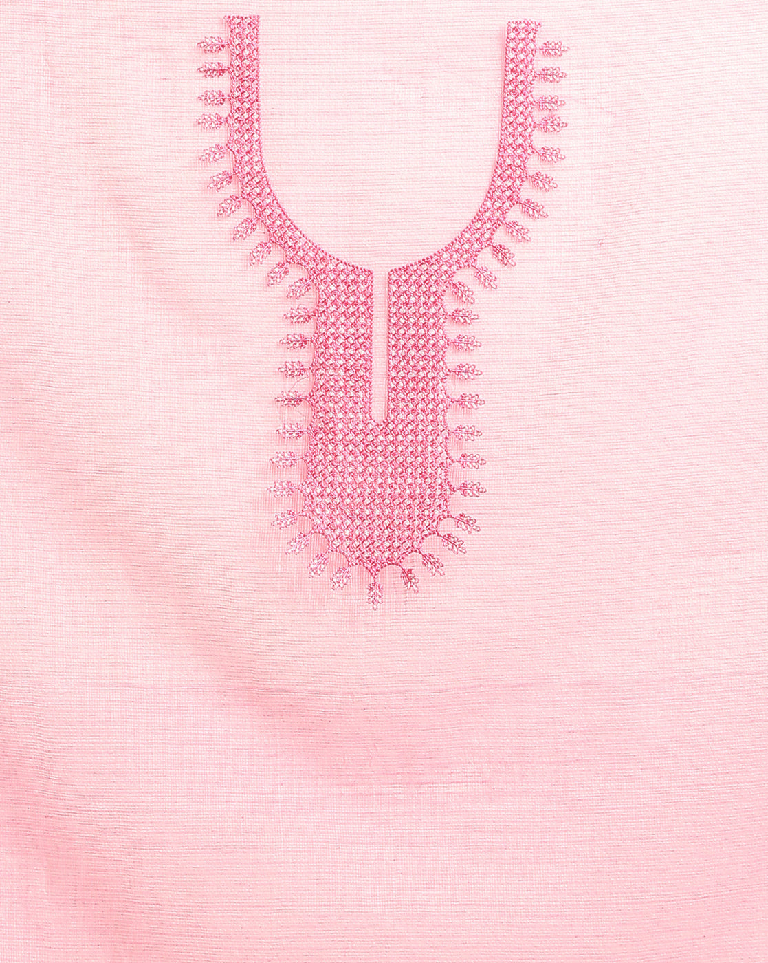 Chikankari Alluring Kota Doria Peach Suit (Top+Bottom+Dupatta)