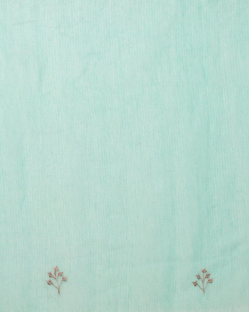 Earthy Kota Doria Cotton Bel Embroidery Off White Saree Handdyed
