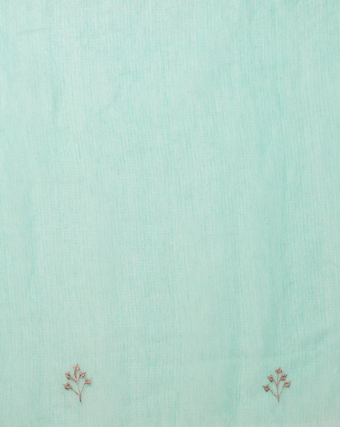 Earthy Kota Doria Cotton Bel Embroidery Off White Saree Handdyed