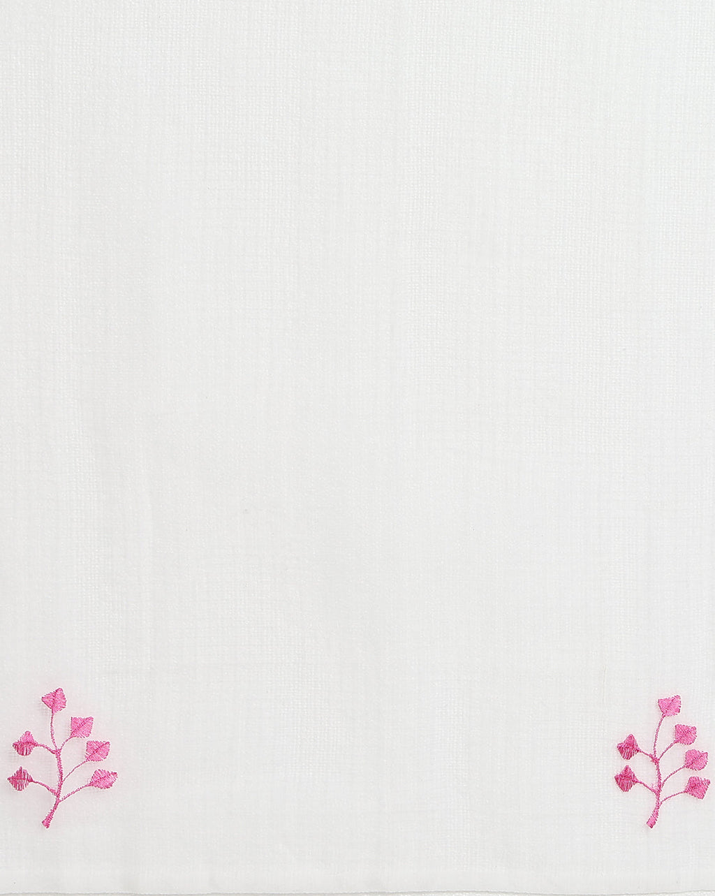 Lively Kota Doria Cotton Bel Embroidery Pink Saree Handdyed