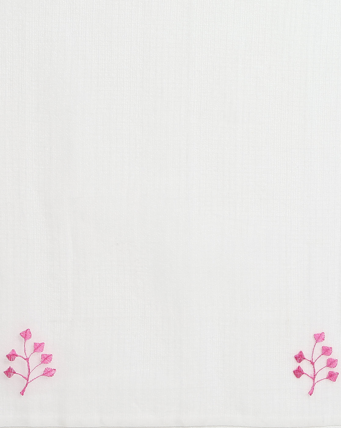 Lively Kota Doria Cotton Bel Embroidery Pink Saree Handdyed
