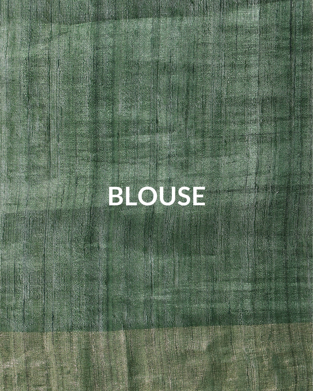 Silkmark Ghicha Tussar Silk Green Saree