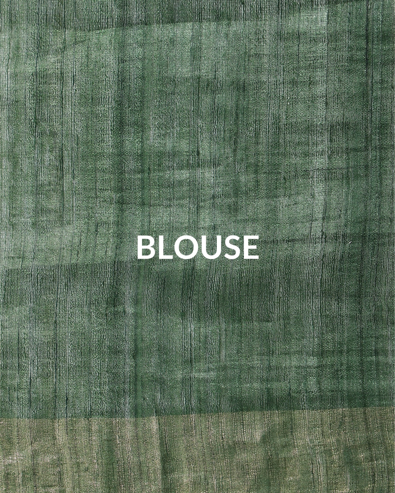 Silkmark Ghicha Tussar Silk Green Saree