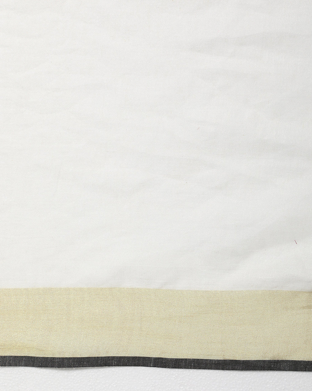 Lively Handwoven Pure Linen White Saree