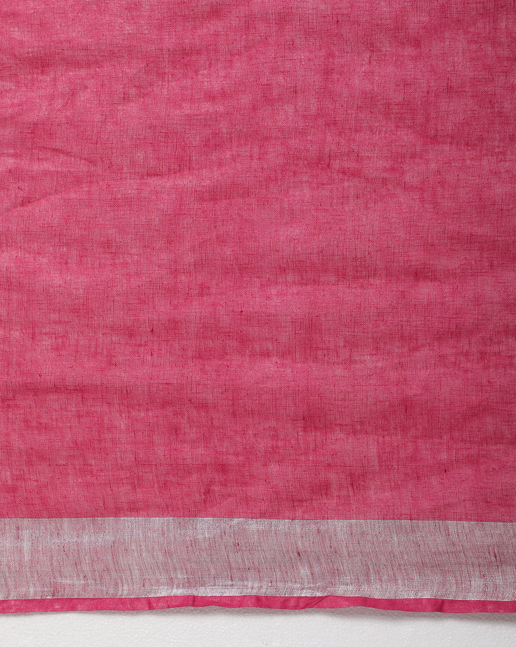 Masterful Handwoven Pure Linen Pink Saree