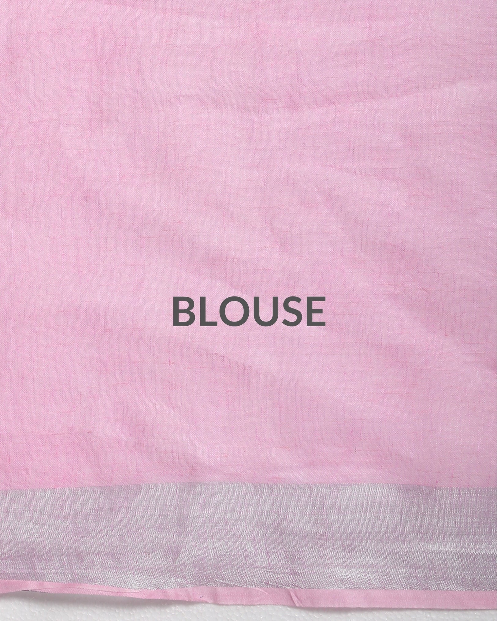 Masterful Handwoven Pure Linen Pink Saree