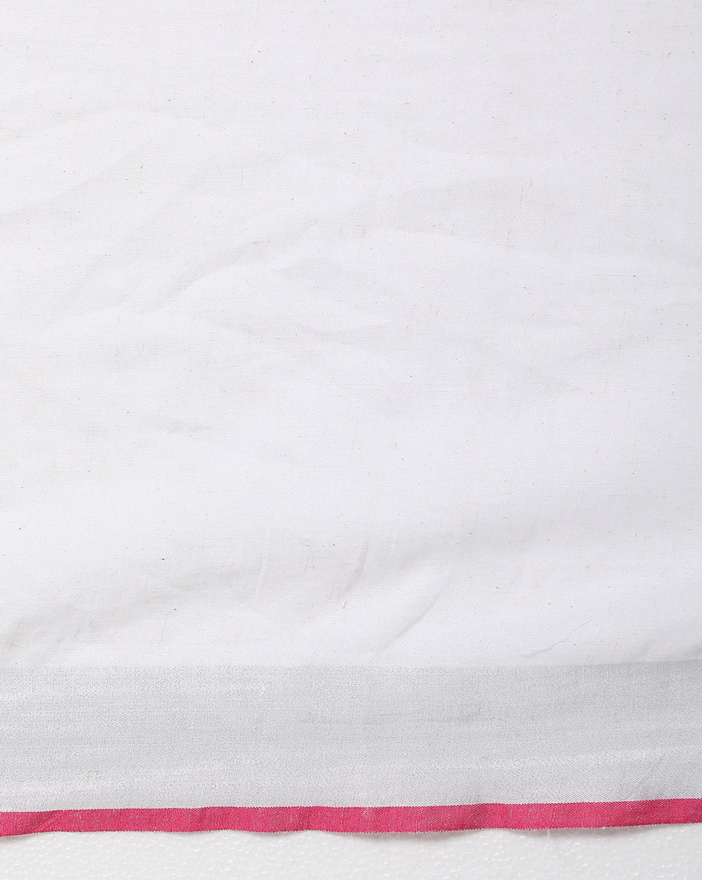 Reflective Handwoven Pure Linen White Saree
