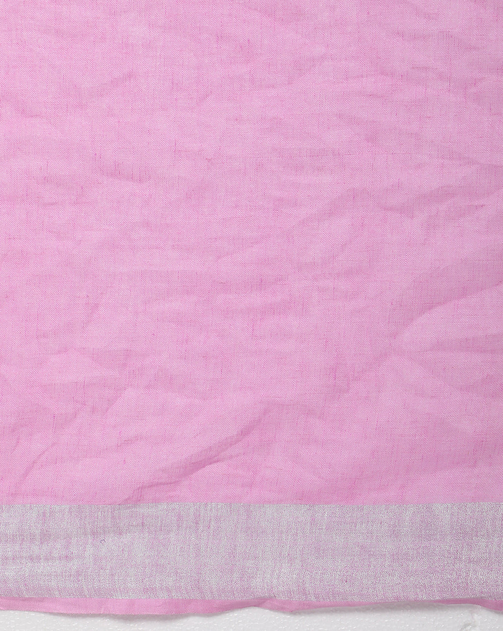 Rosy Handwoven Pure Linen Pink Saree