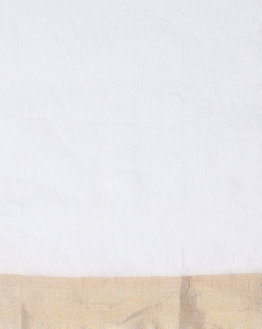 Incandescent Silk Linen White Saree Buta
