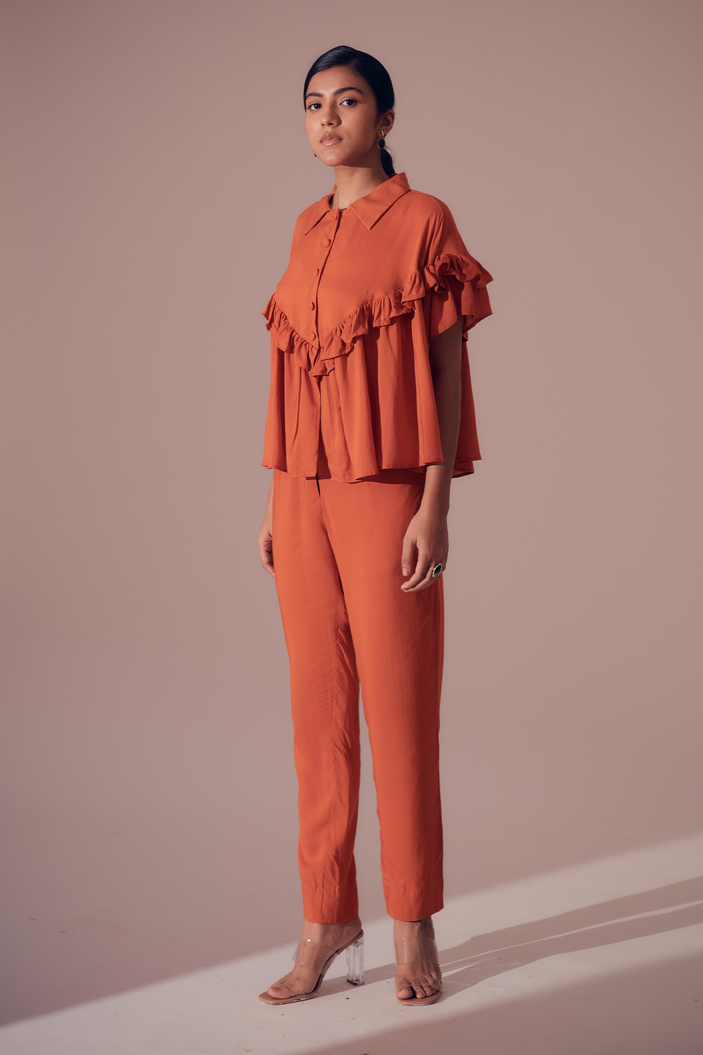Leo Co-Ord set - Sunset Orange (Set of 2)