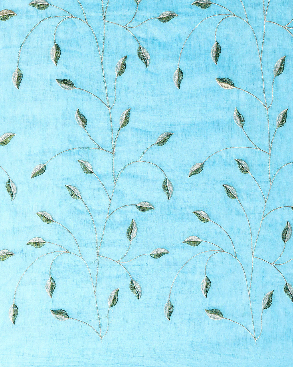 Modern Eri Tussar Silk Embroidered Blue Saree