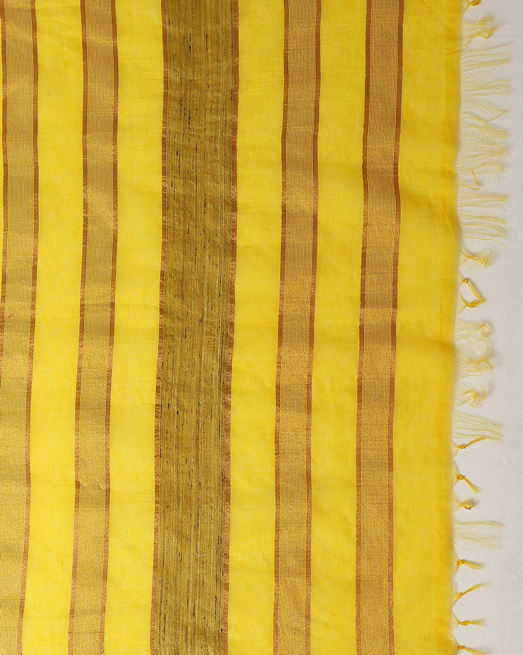 Poetic Eri Tussar Silk Embroidered Yellow Saree