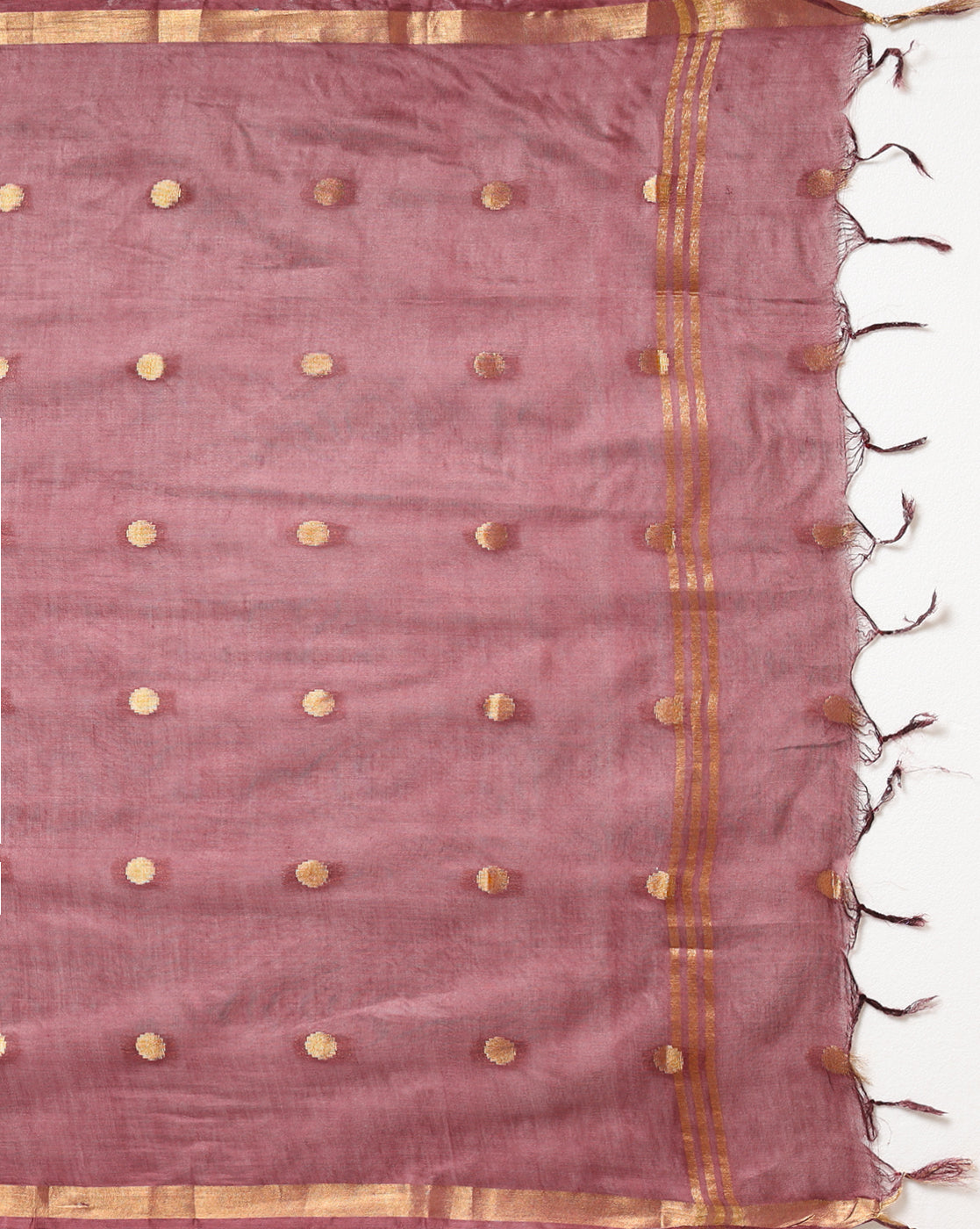 Silkmark Tussar Beige Top Katan Silk Brown Dupatta