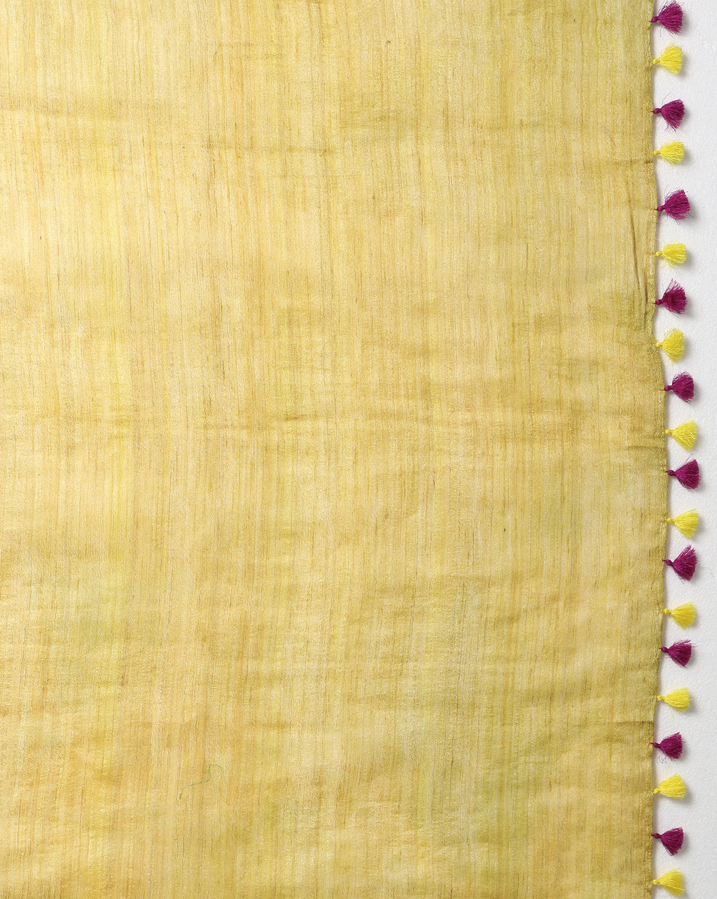 Silkmark Ghicha Tussar Intricate Yellow Saree
