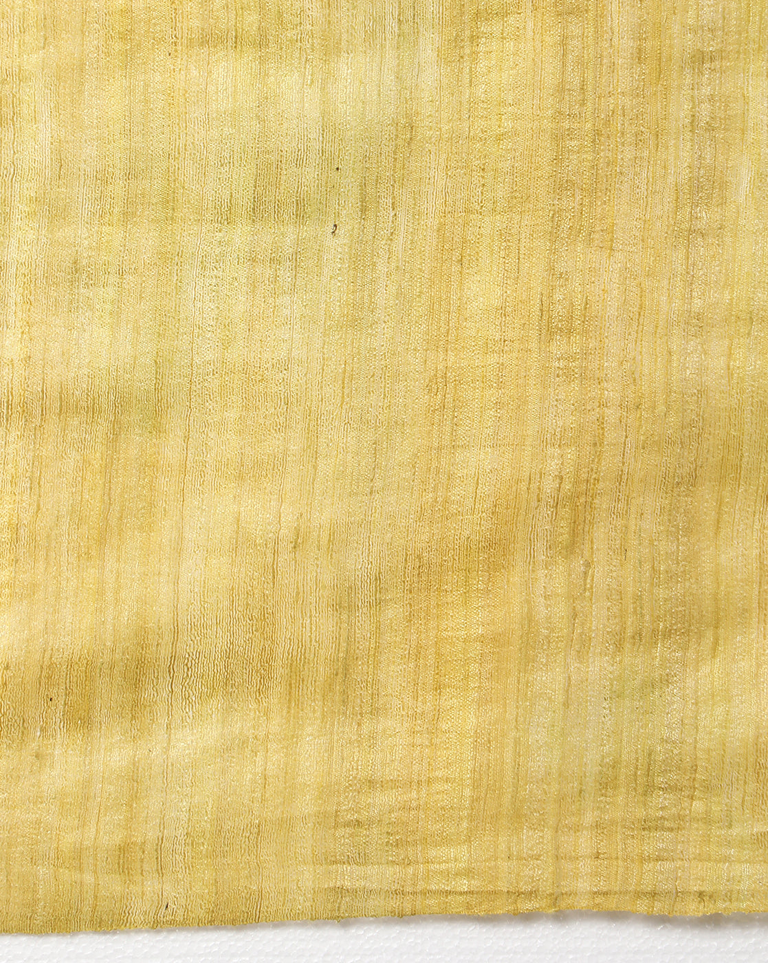 Silkmark Ghicha Tussar Intricate Yellow Saree
