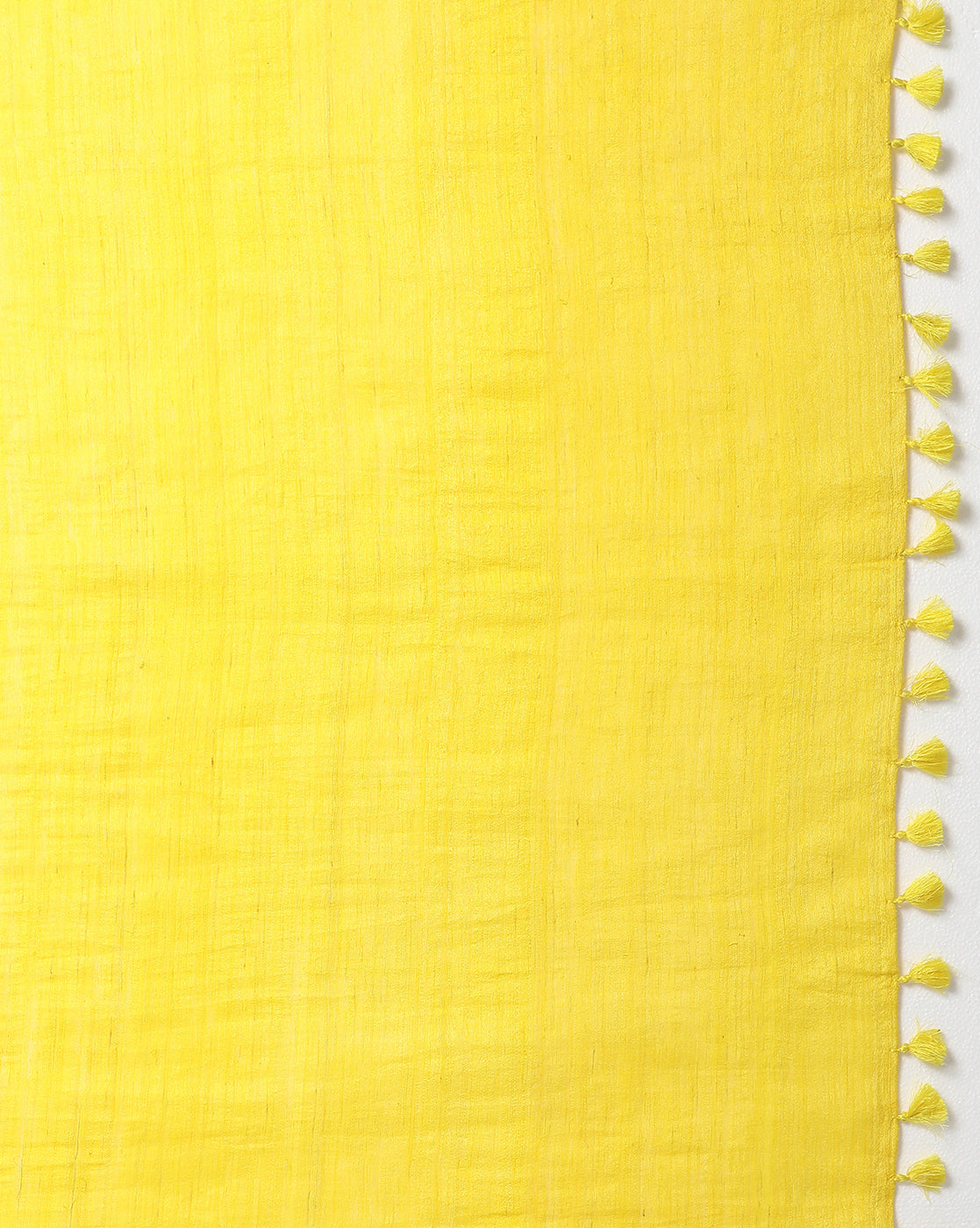 Silkmark Ghicha Tussar Radiating Yellow Saree