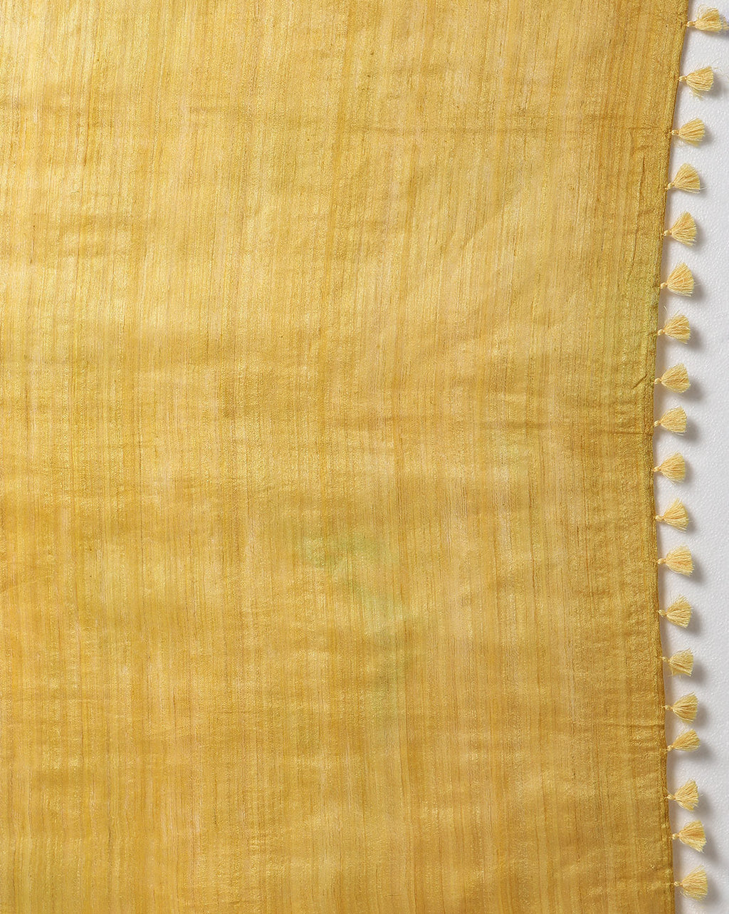 Silkmark Ghicha Tussar Captivating Mustard Saree