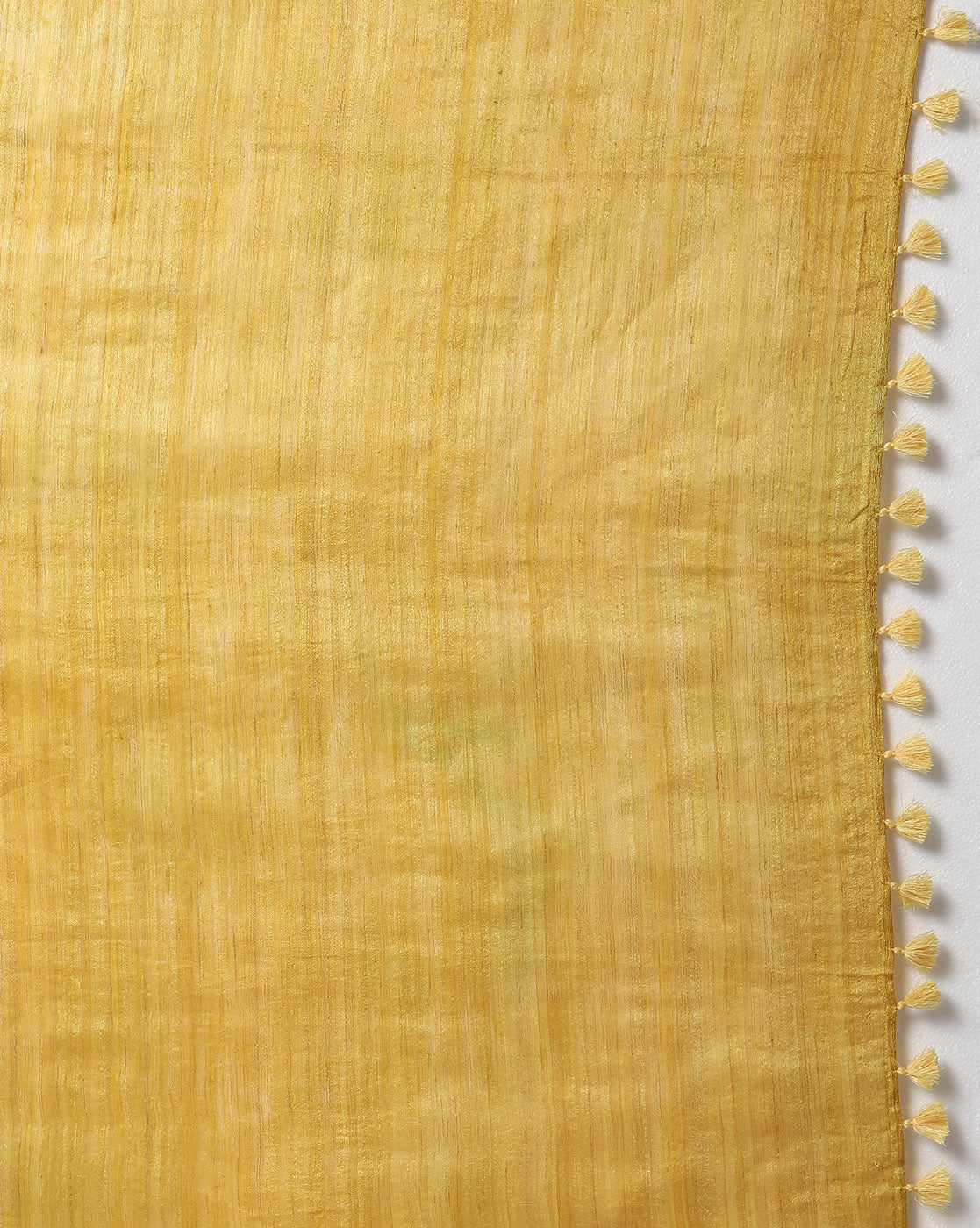 Silkmark Ghicha Tussar Captivating Mustard Saree