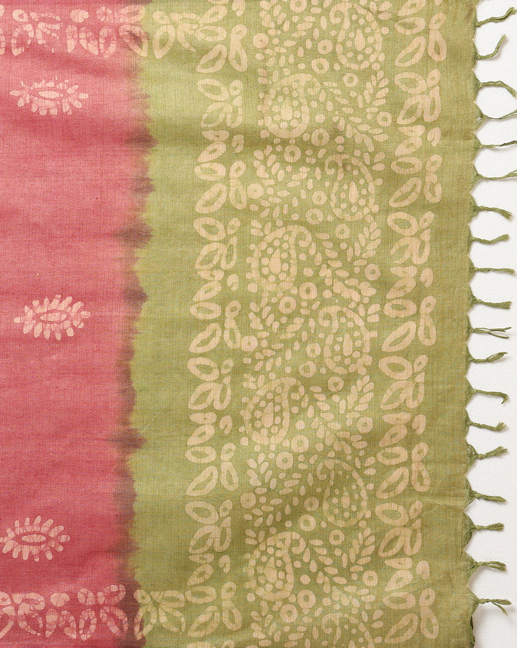 Khadi Cotton Wax Batik Hand Dyed Green Suit
