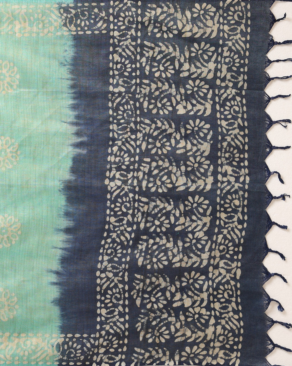 Timeless Khadi Cotton Wax Batik Hand Dyed Blue Suit
