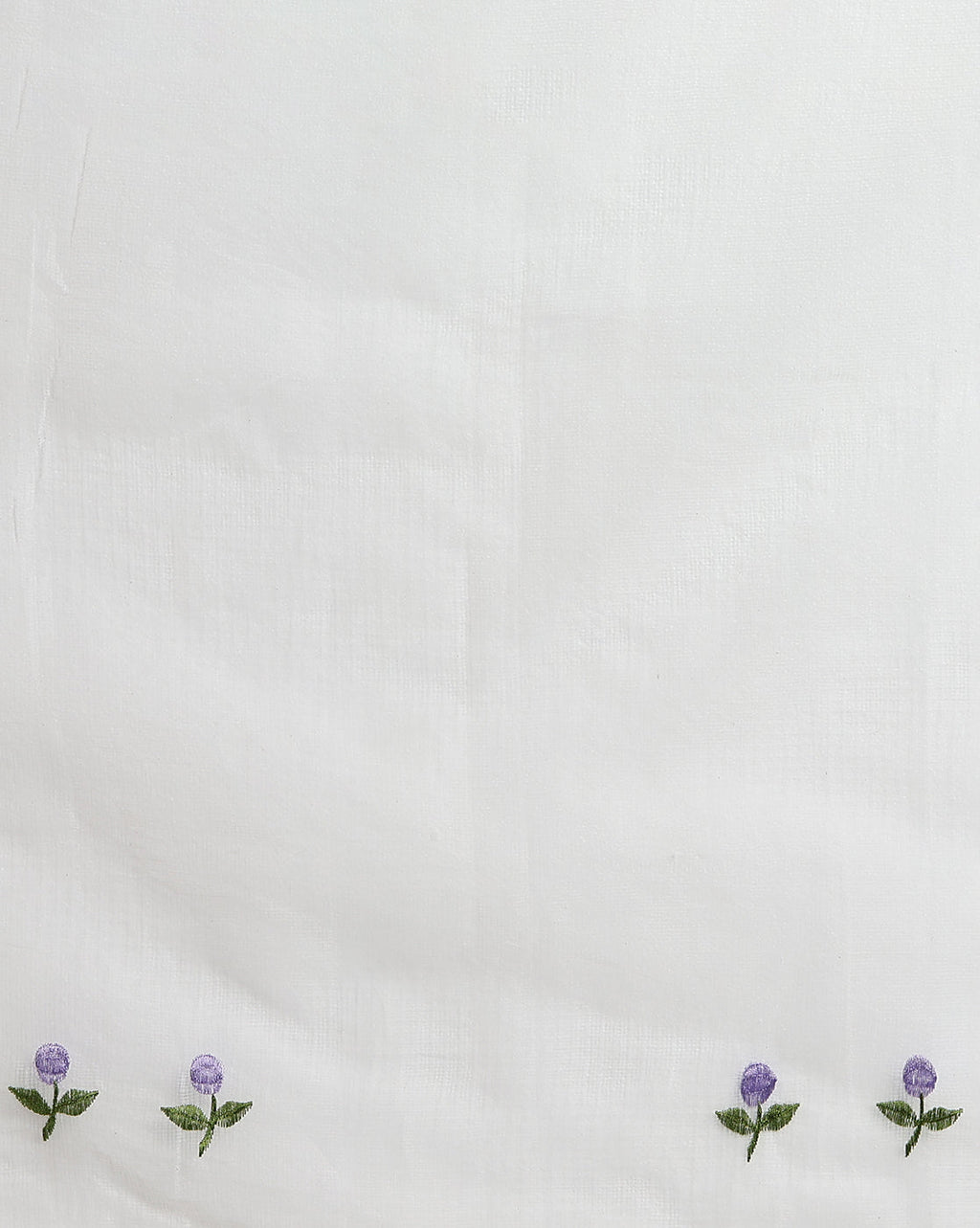 Kota Doria White Saree Allover Embroidery Handcrafted