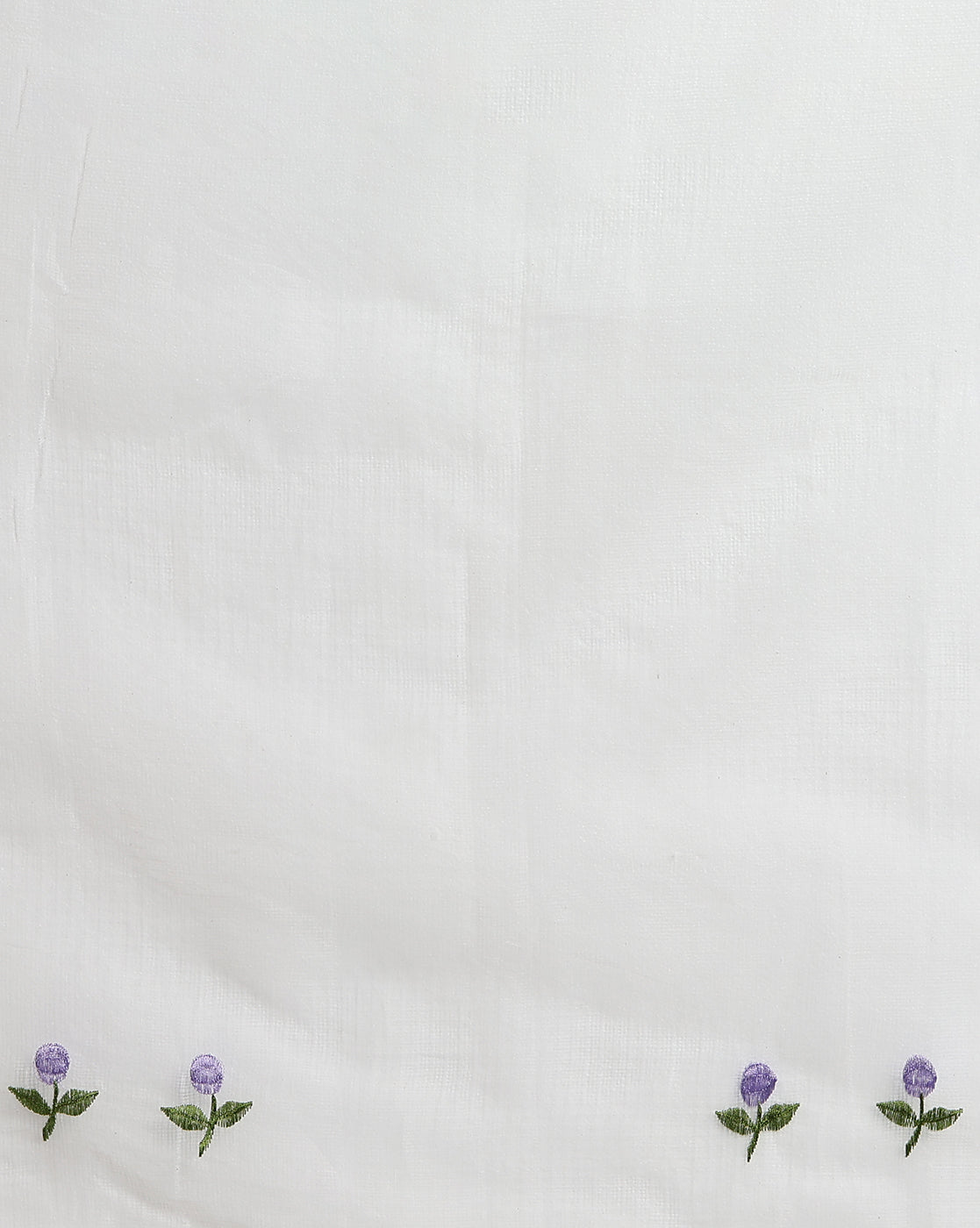 Kota Doria White Saree Allover Embroidery Handcrafted