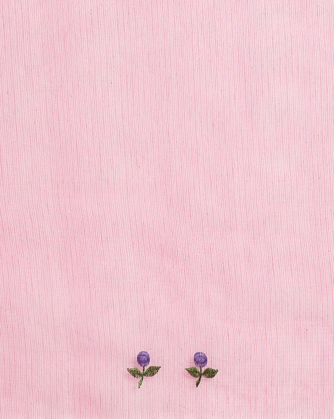 Kota Doria Chic Pink Saree Allover Embroidery Handcrafted