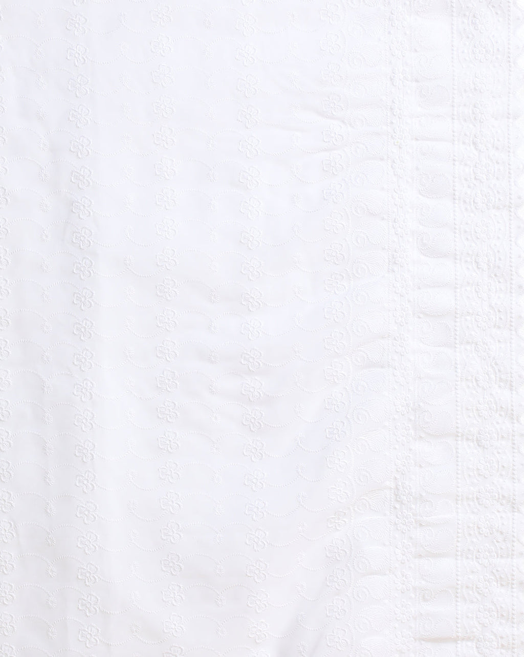 Embroidered Lively Kota Doria White Suit (Top+Dupatta+Bottom)
