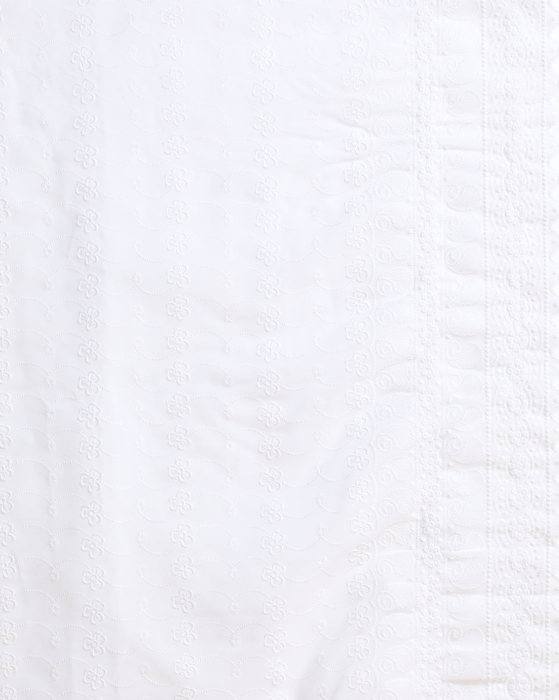 Embroidered Lively Kota Doria White Suit (Top+Dupatta+Bottom)