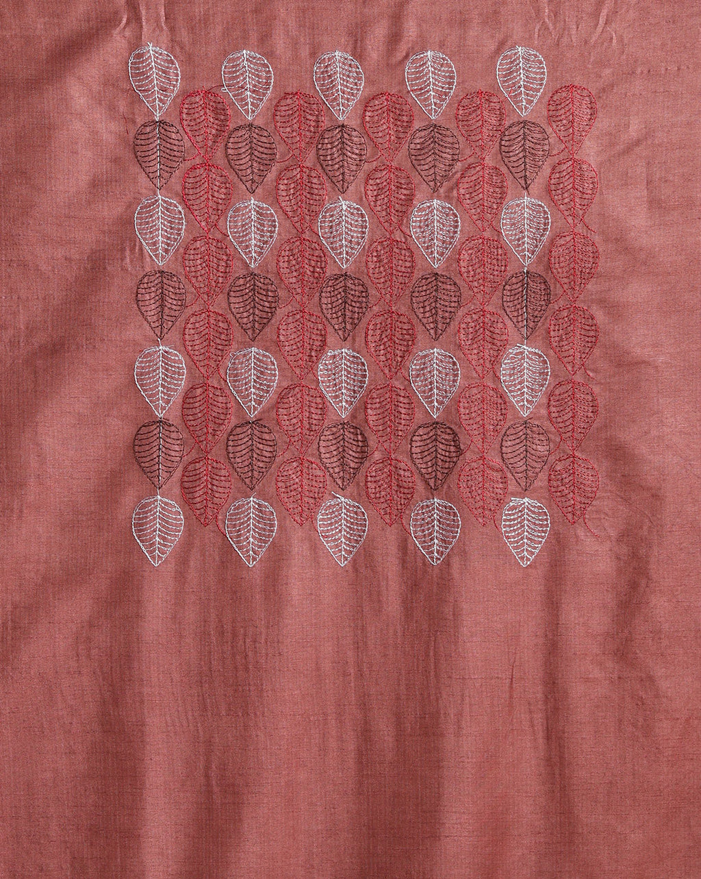 Katan Silk Embroidered Brown & Maroon Suit