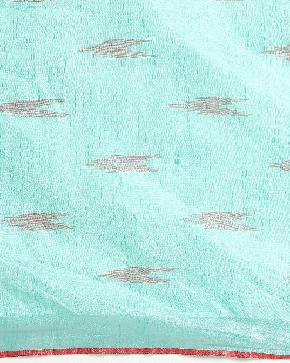 Sunny Ikkat Slub Linen Handloom Blue Saree