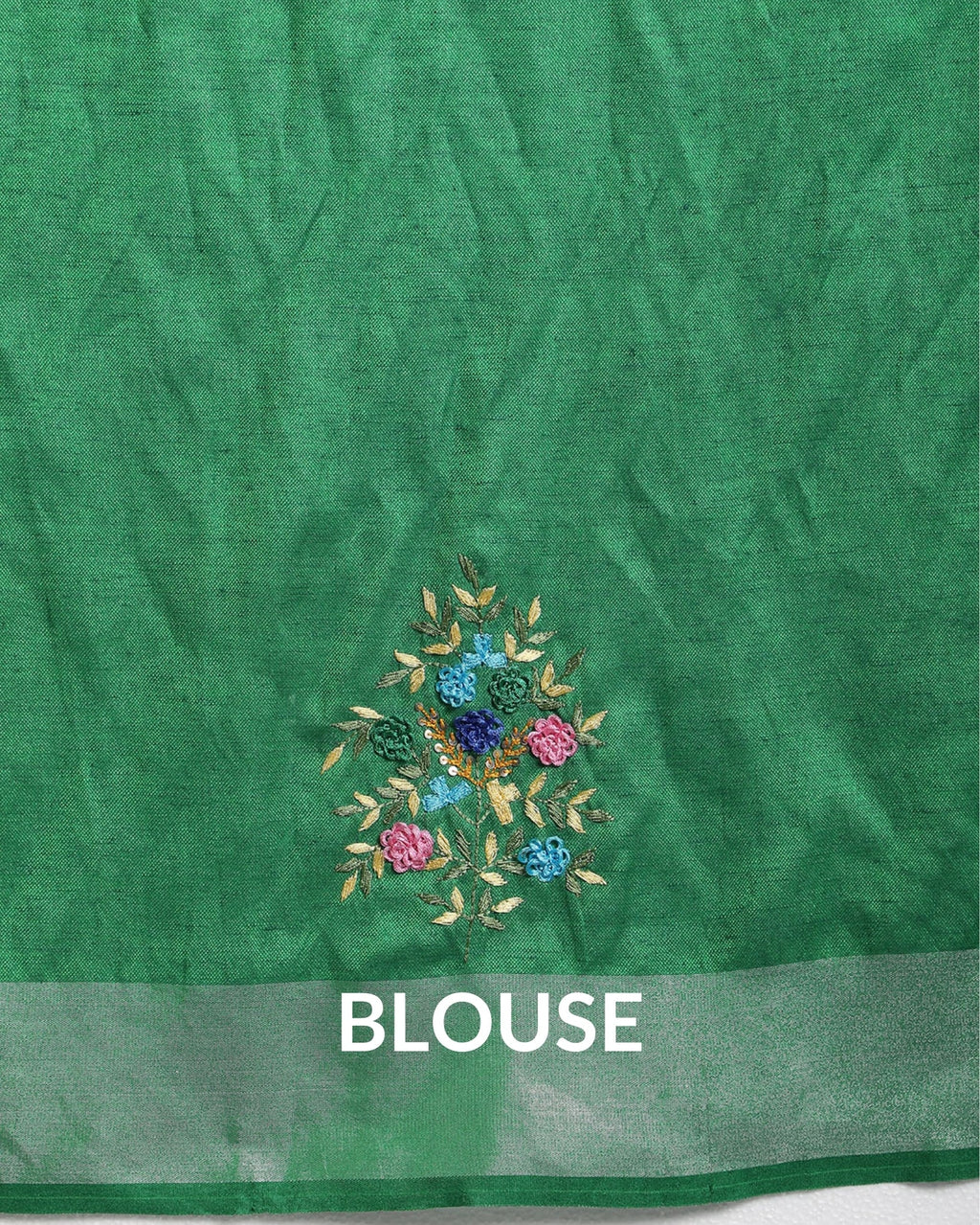 Captivating Pure Linen Floral Embroidered Purple Saree