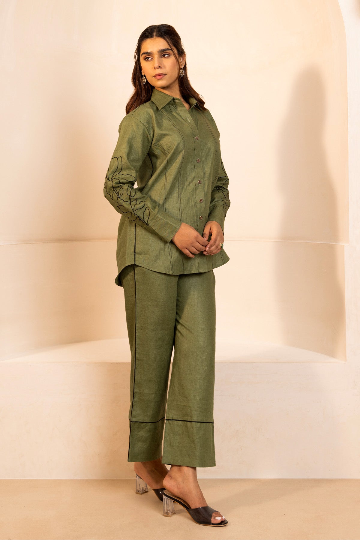 Turkish Co-ord Set - 100% Hemp Olive