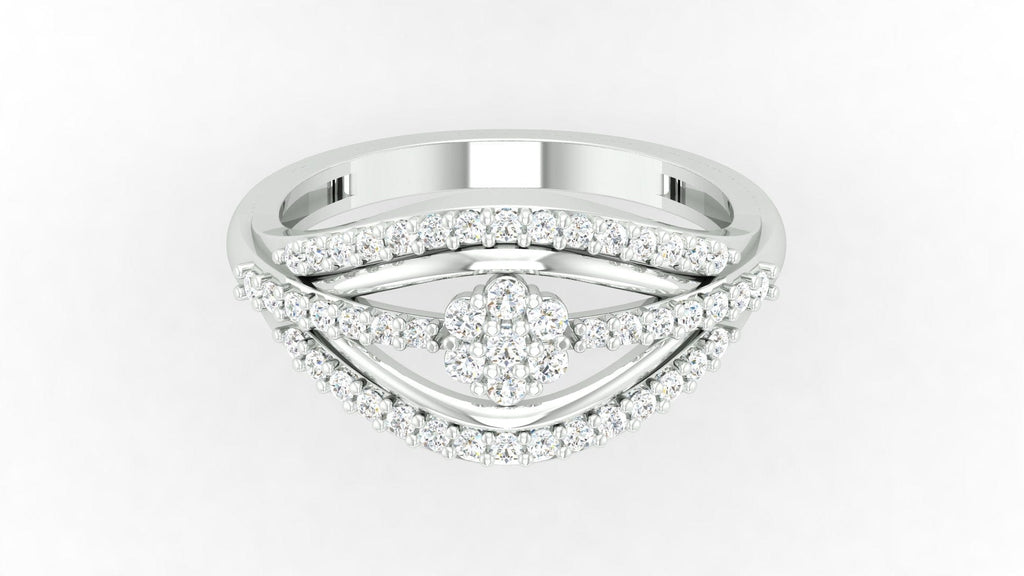 92.5 silver zircon radiant ring